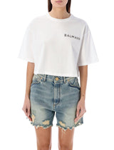 Balmain Cropped Tee - Women - Piano Luigi