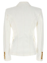 Balmain Double-breasted Denim Blazer - Women - Piano Luigi