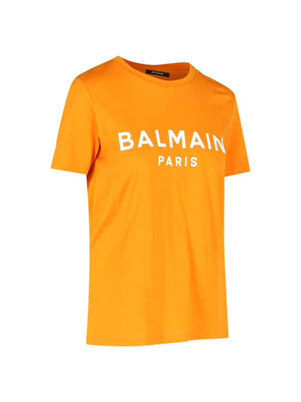 Balmain Logo Print Embellished T-shirt - Women - Piano Luigi