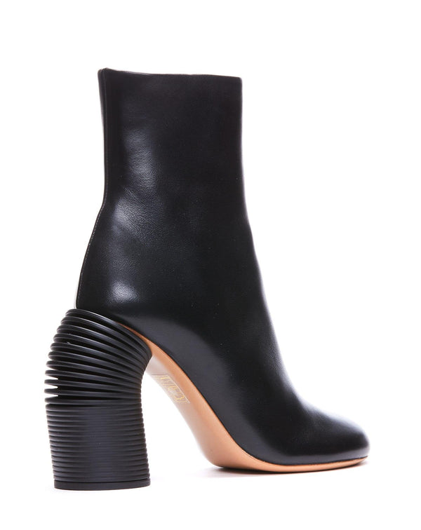 Off-White Black Ankle Boot With Spring Heel - Women