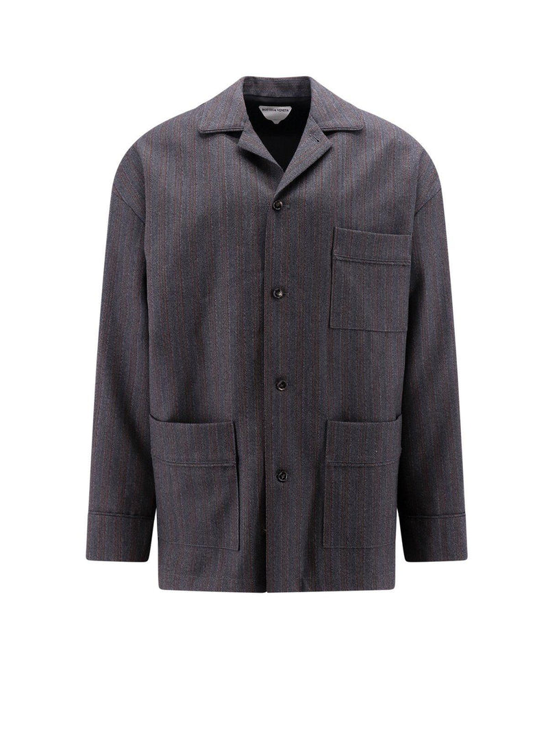 Bottega Veneta Pinstriped Overshirt - Men - Piano Luigi