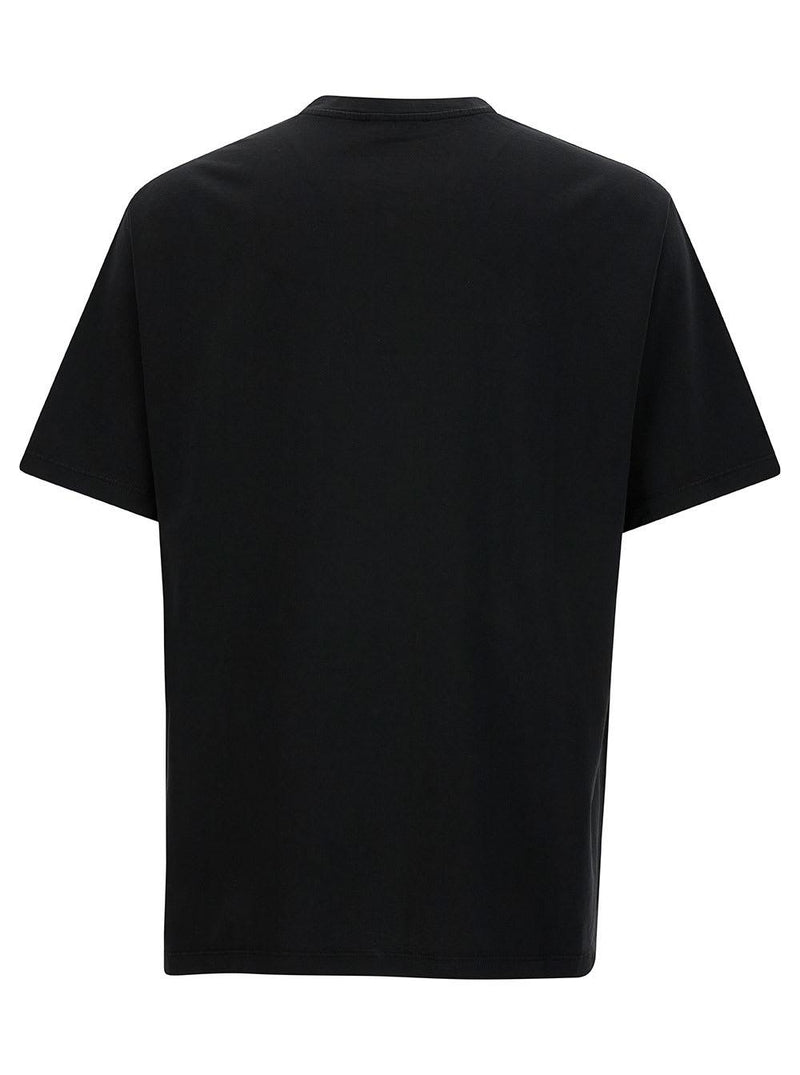 Balmain Black T-shirt With Western Graphic Print In Cotton Man - Men - Piano Luigi