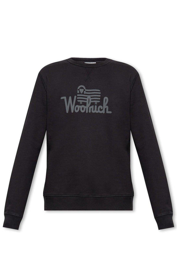 Woolrich Logo Printed Crewneck Sweatshirt - Men - Piano Luigi