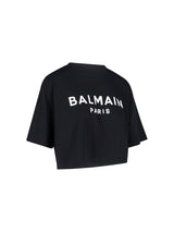 Balmain Logo Crop T-shirt - Women - Piano Luigi