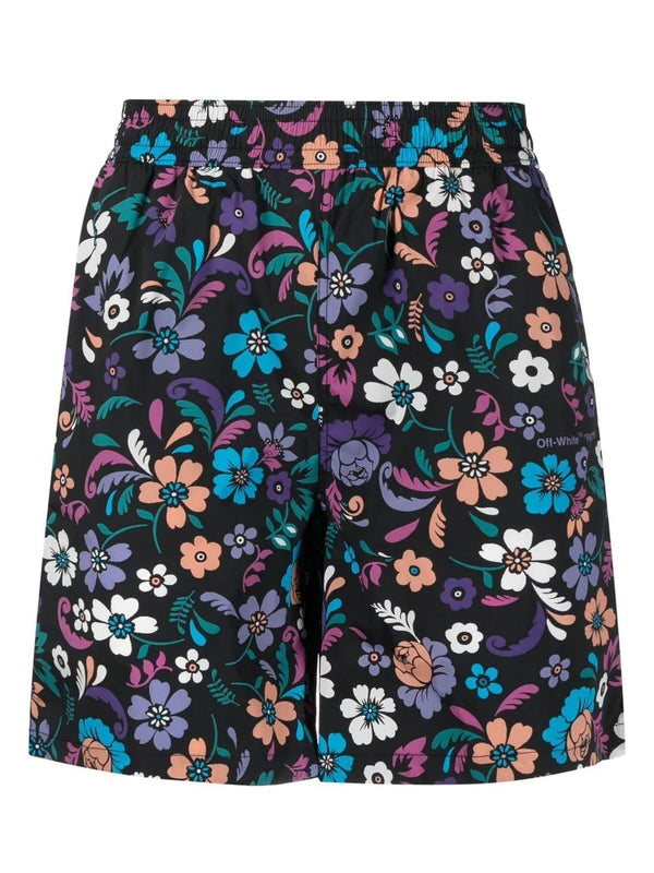 Off-White Flowers Surfer Swim Shorts - Men - Piano Luigi