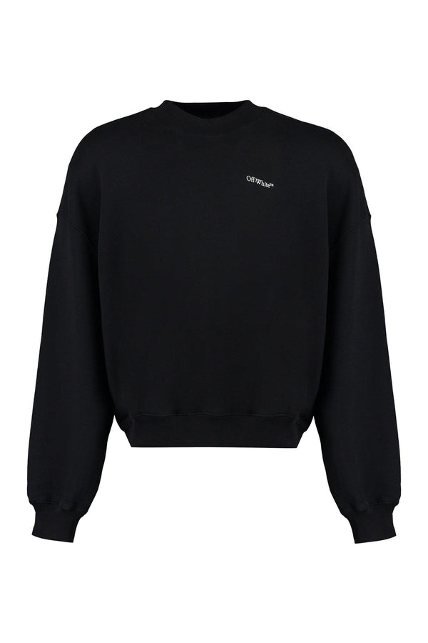 Off-White Cotton Crew-neck Sweatshirt - Men - Piano Luigi