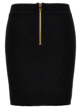 Balmain Logo Button Knitted Skirt - Women - Piano Luigi