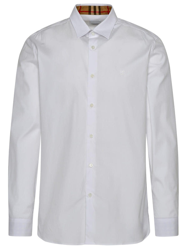 Burberry Sherfield Shirt In White Cotton - Men - Piano Luigi