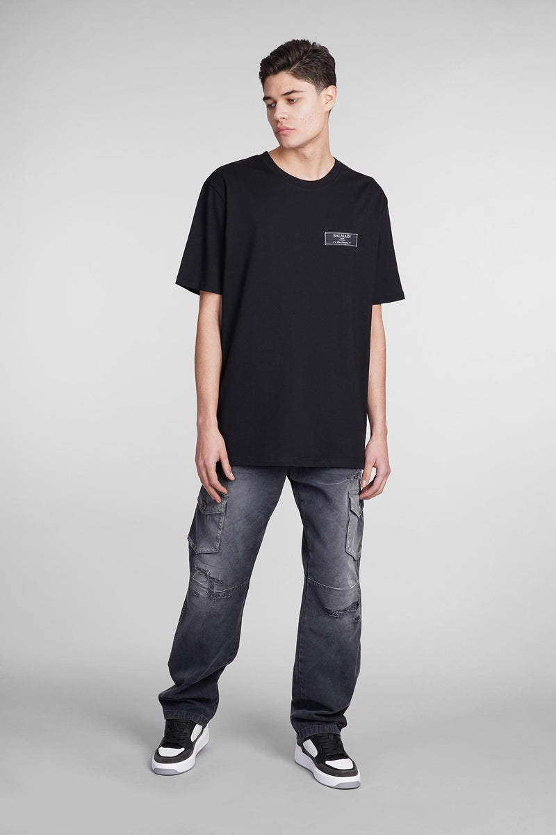 Balmain T-shirt In Black Cotton - Men - Piano Luigi