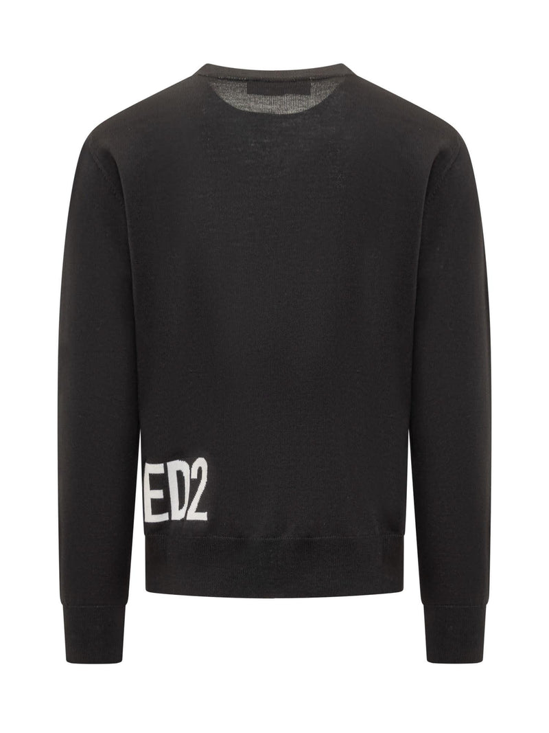 Dsquared2 Black Dsq2 Crewneck Sweater - Men - Piano Luigi