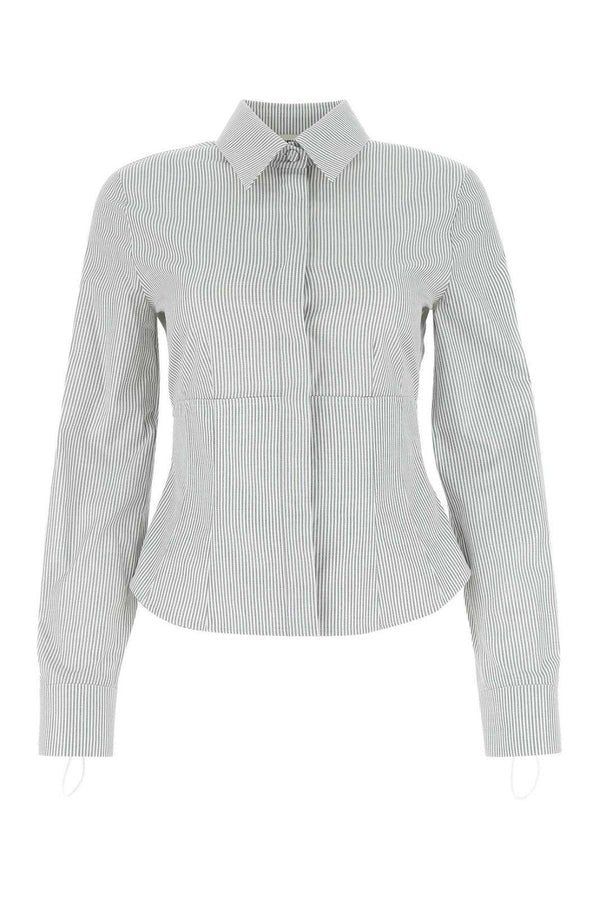 Fendi Pinstriped Corset-waist Shirt - Women - Piano Luigi