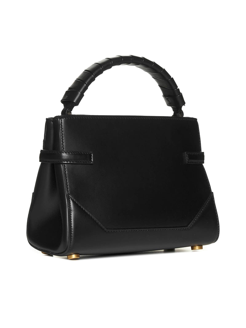 Balmain Bbuzz 22 Black Leather Bag - Women - Piano Luigi