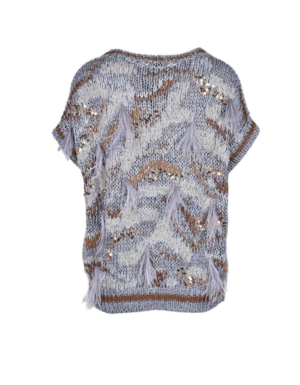 Brunello Cucinelli Womens Gray Sweater - Women - Piano Luigi