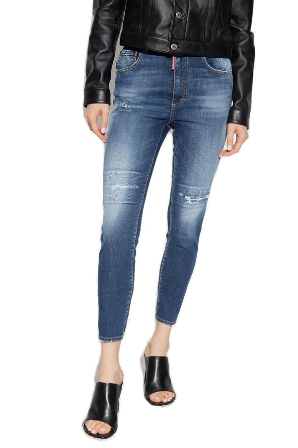 Dsquared2 Mid-rise Slim-fit Distressed Jeans - Women - Piano Luigi