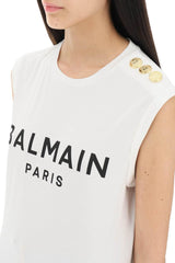 Balmain T-shirt Cotton Tank Top - Women - Piano Luigi