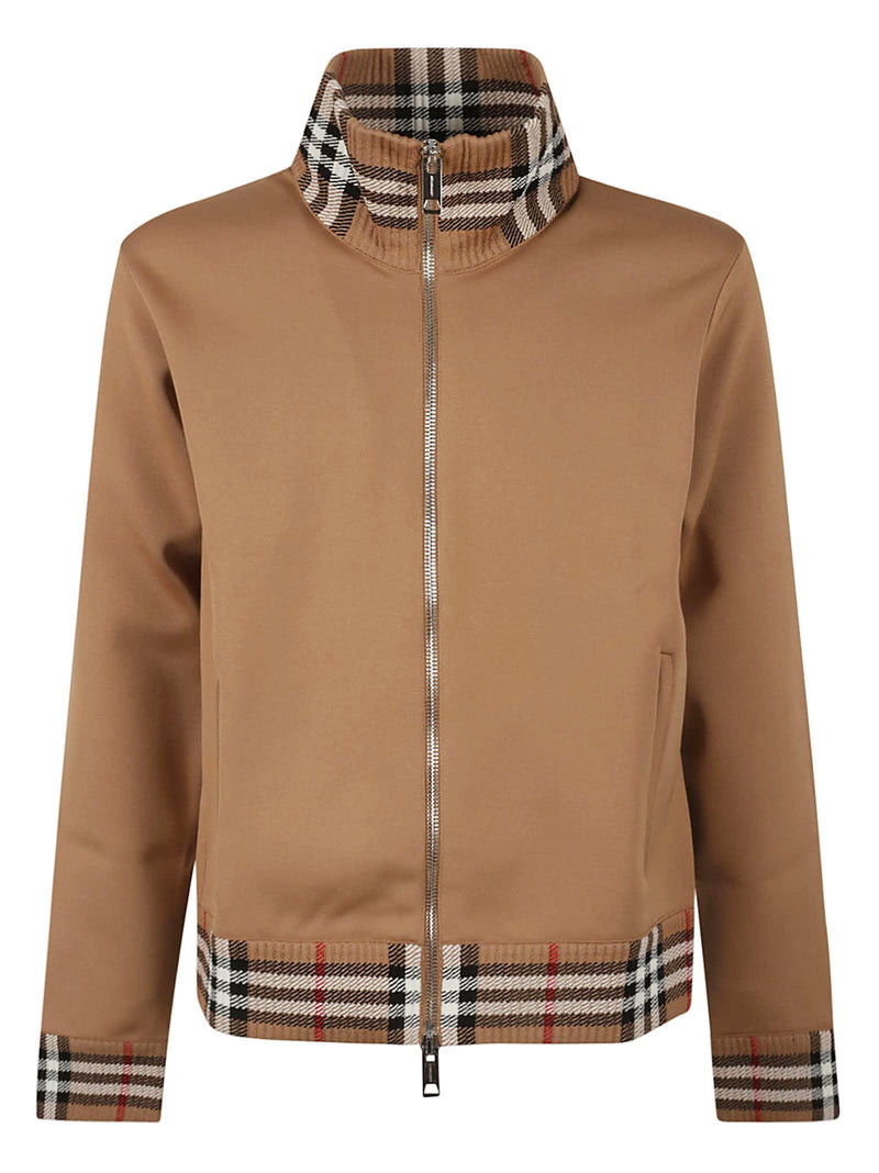 Burberry Check Detail Zip Jacket - Men - Piano Luigi