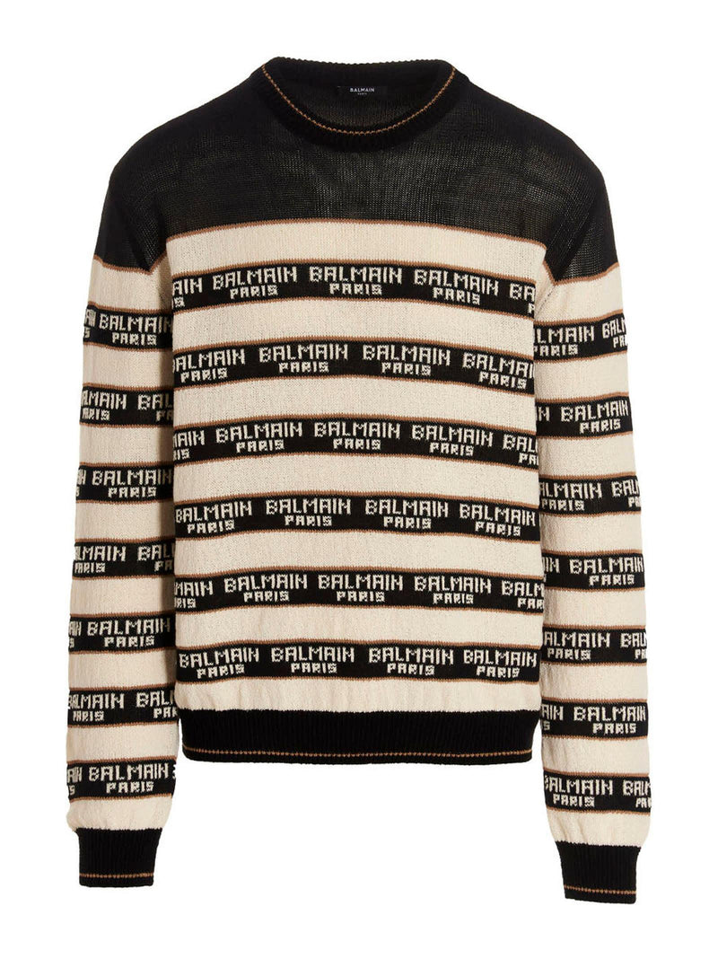 Balmain Logo Intarsia Sweater - Men - Piano Luigi