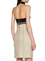 Balmain Linen Midi Skirt - Women - Piano Luigi