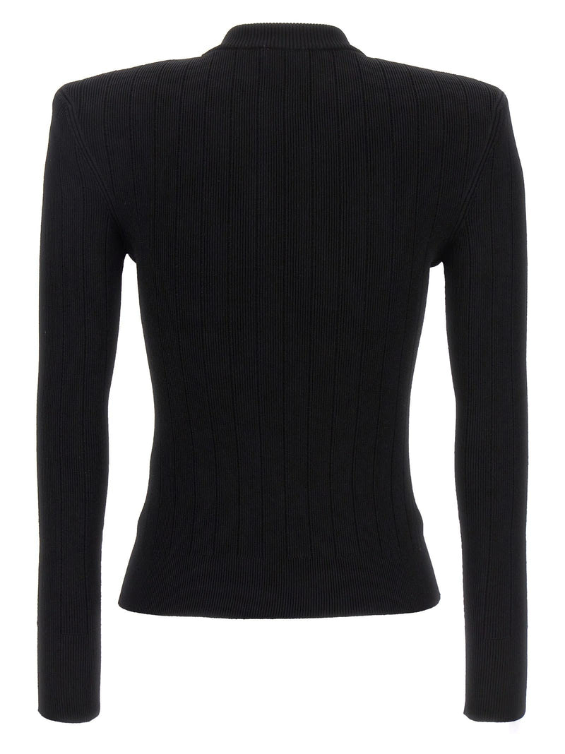 Balmain Logo Button Sweater - Women - Piano Luigi