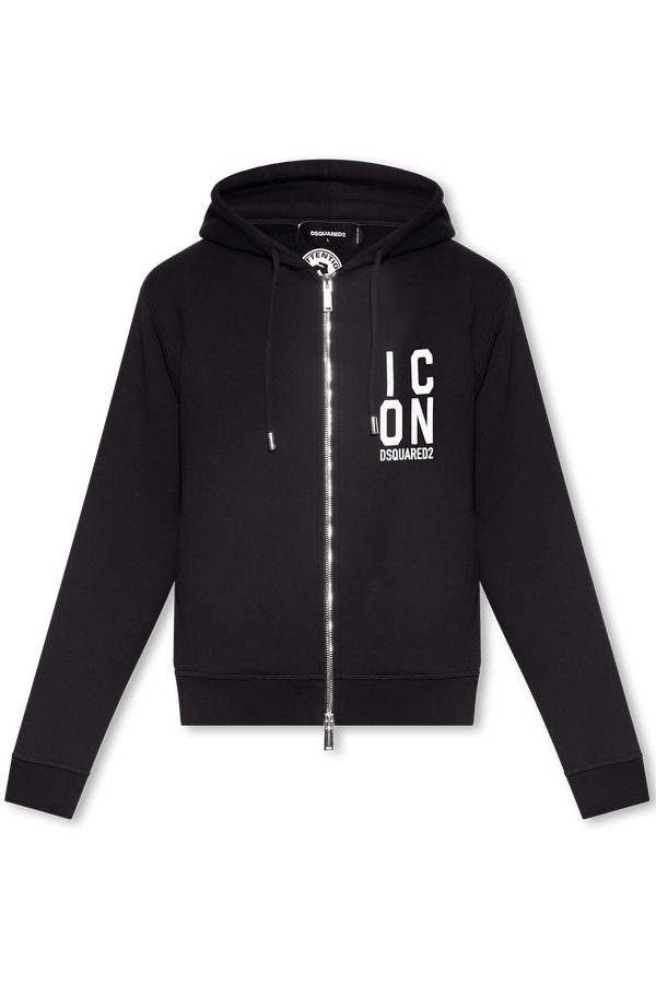 Dsquared2 Black Zip-Up Hoodie - Men - Piano Luigi