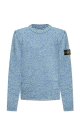 Stone Island Blue Sweater With Logo - Men - Piano Luigi