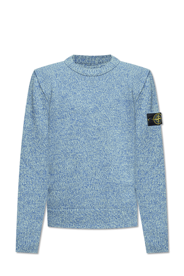 Stone Island Blue Sweater With Logo - Men - Piano Luigi