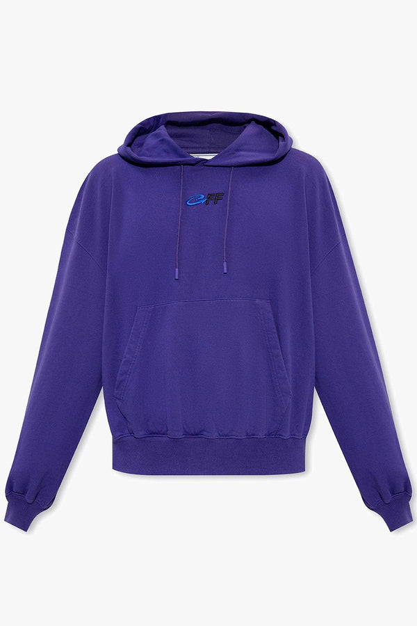 Off-White Purple Hoodie With Logo - Men