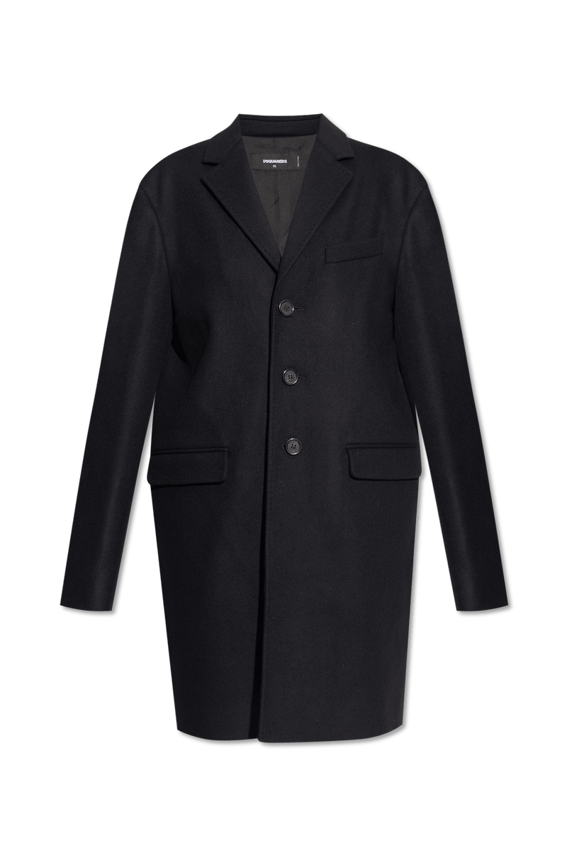 Dsquared2 Black Coat With Pockets - Men - Piano Luigi