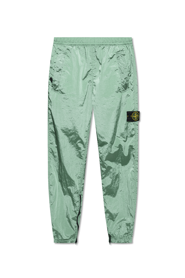 Stone Island Green Track Pants With Logo - Men - Piano Luigi