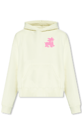 Palm Angels Cream Printed Hoodie - Men - Piano Luigi