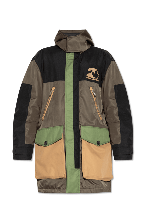 Dsquared2 Green Branded Parka - Men - Piano Luigi