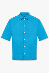 Givenchy Blue Shirt With Monogram - Men - Piano Luigi