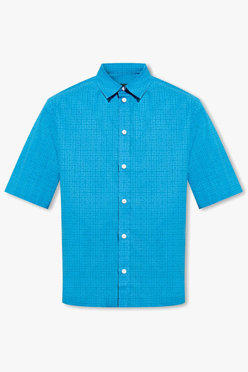 Givenchy Blue Shirt With Monogram - Men - Piano Luigi