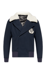 Balmain Navy Blue Jacket With Logo - Men - Piano Luigi