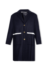 Palm Angels Navy Blue Single-Breasted Coat - Men - Piano Luigi