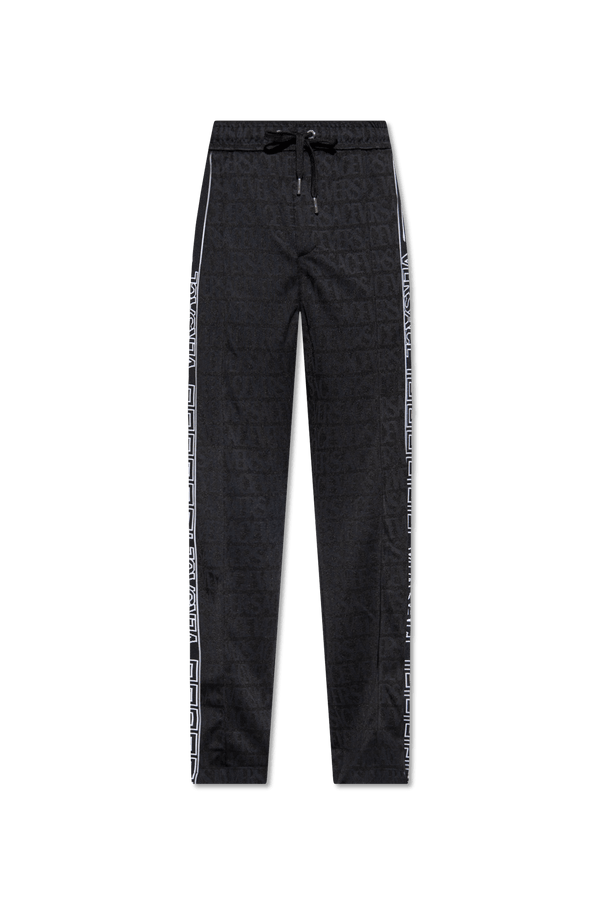 Versace Black Sweatpants With Logo - Men - Piano Luigi