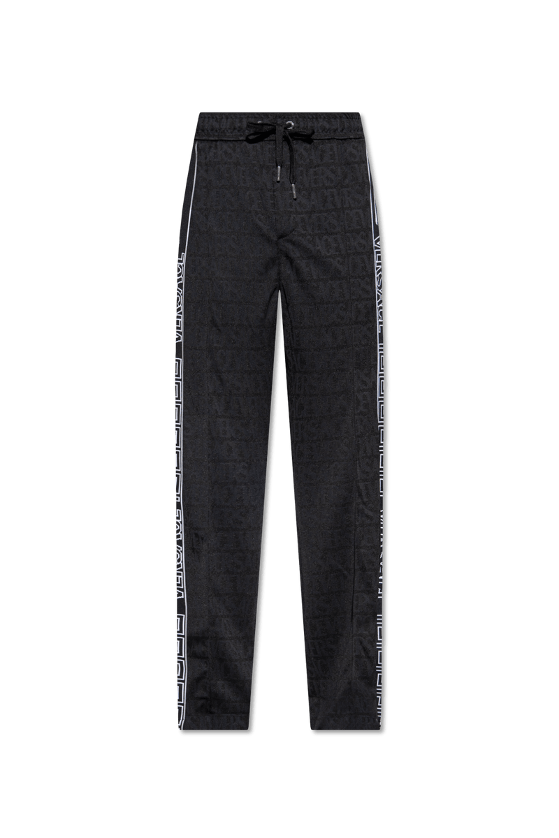 Versace Black Sweatpants With Logo - Men - Piano Luigi