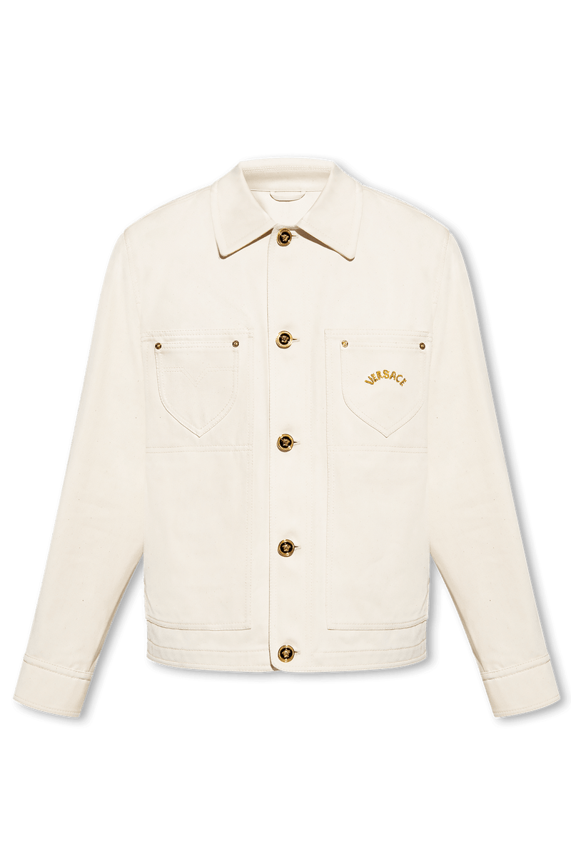 Versace Cream ‘La Vacanza’ Collection Denim Jacket - Men - Piano Luigi