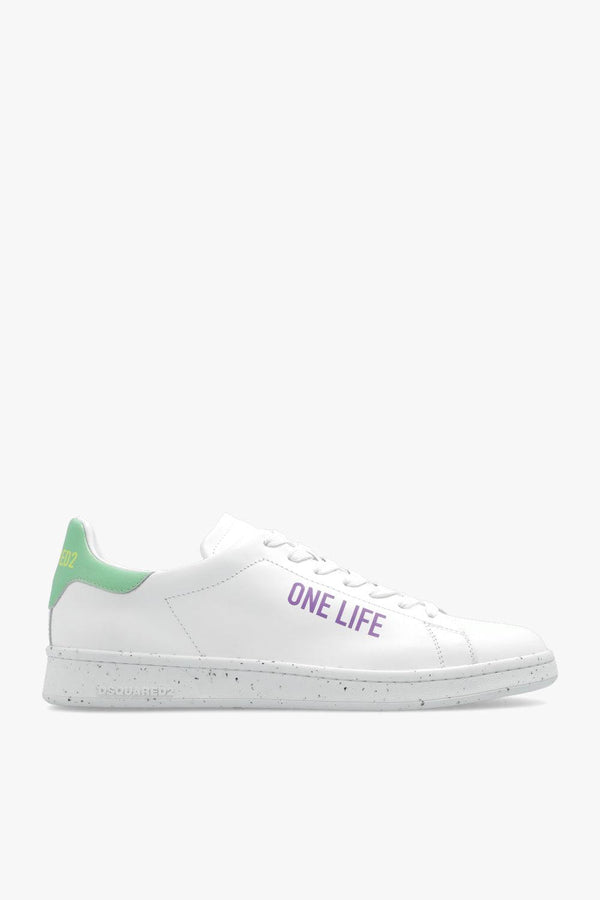 Dsquared2 White ‘One Life One Planet’ Collection Sneakers - Men - Piano Luigi
