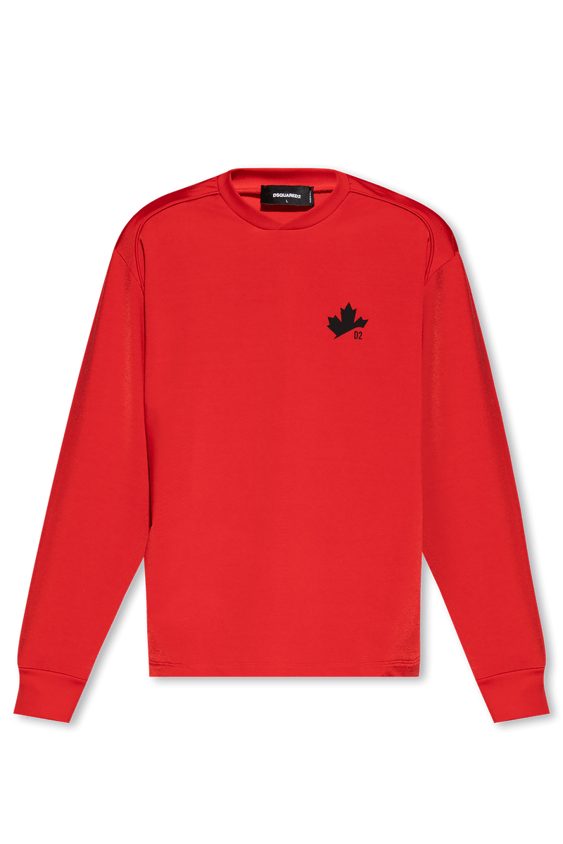 Dsquared2 Red Printed Sweatshirt - Men - Piano Luigi