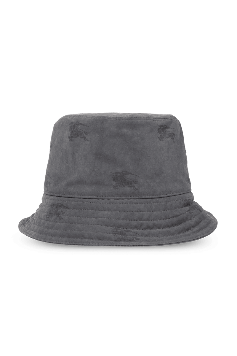 Burberry Grey Bucket Hat With Logo - Men - Piano Luigi