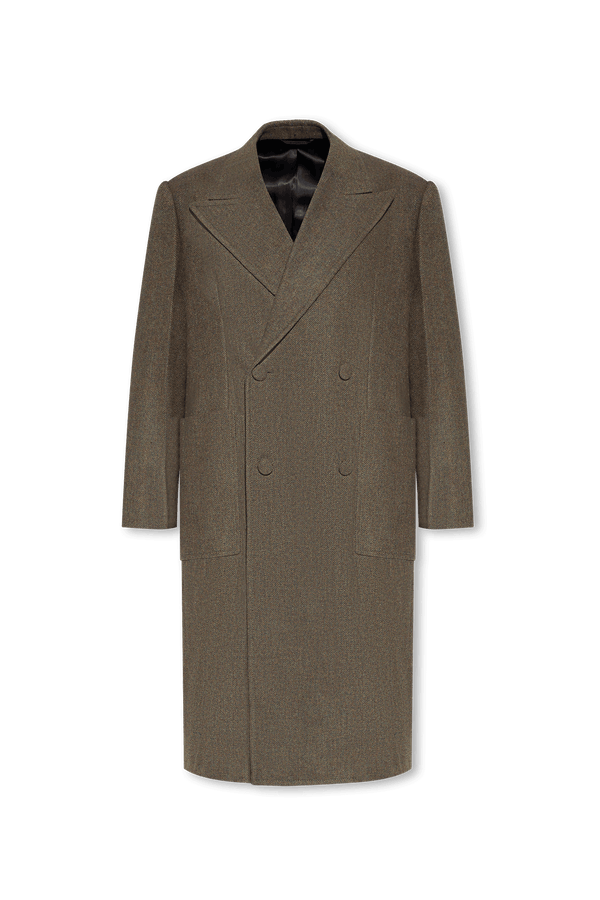 Givenchy Green Wool Double-Breasted Coat - Men - Piano Luigi