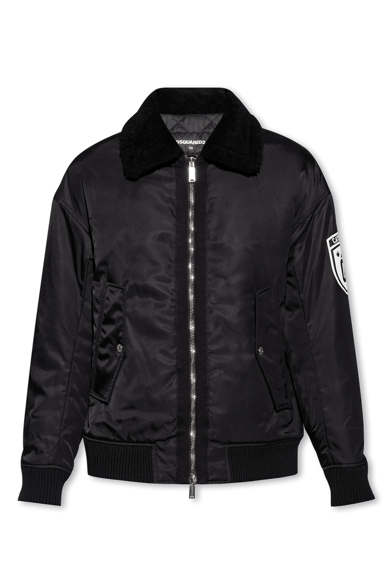 Dsquared2 Black Insulated Bomber Jacket - Men - Piano Luigi