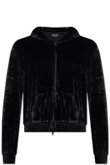 Balenciaga Black Velour Hoodie - Men - Piano Luigi