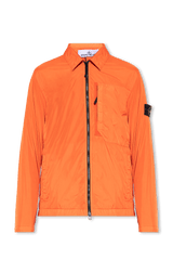 Stone Island Orange Jacket With Logo Patch - Men - Piano Luigi