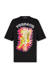 Versace Black Printed T-Shirt - Men - Piano Luigi