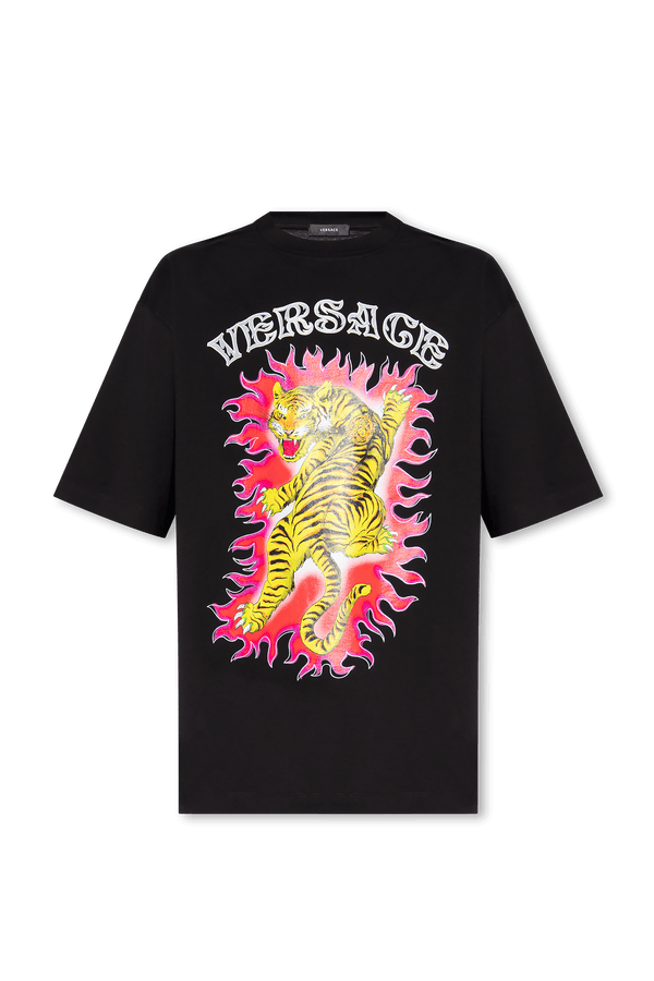 Versace Black Printed T-Shirt - Men