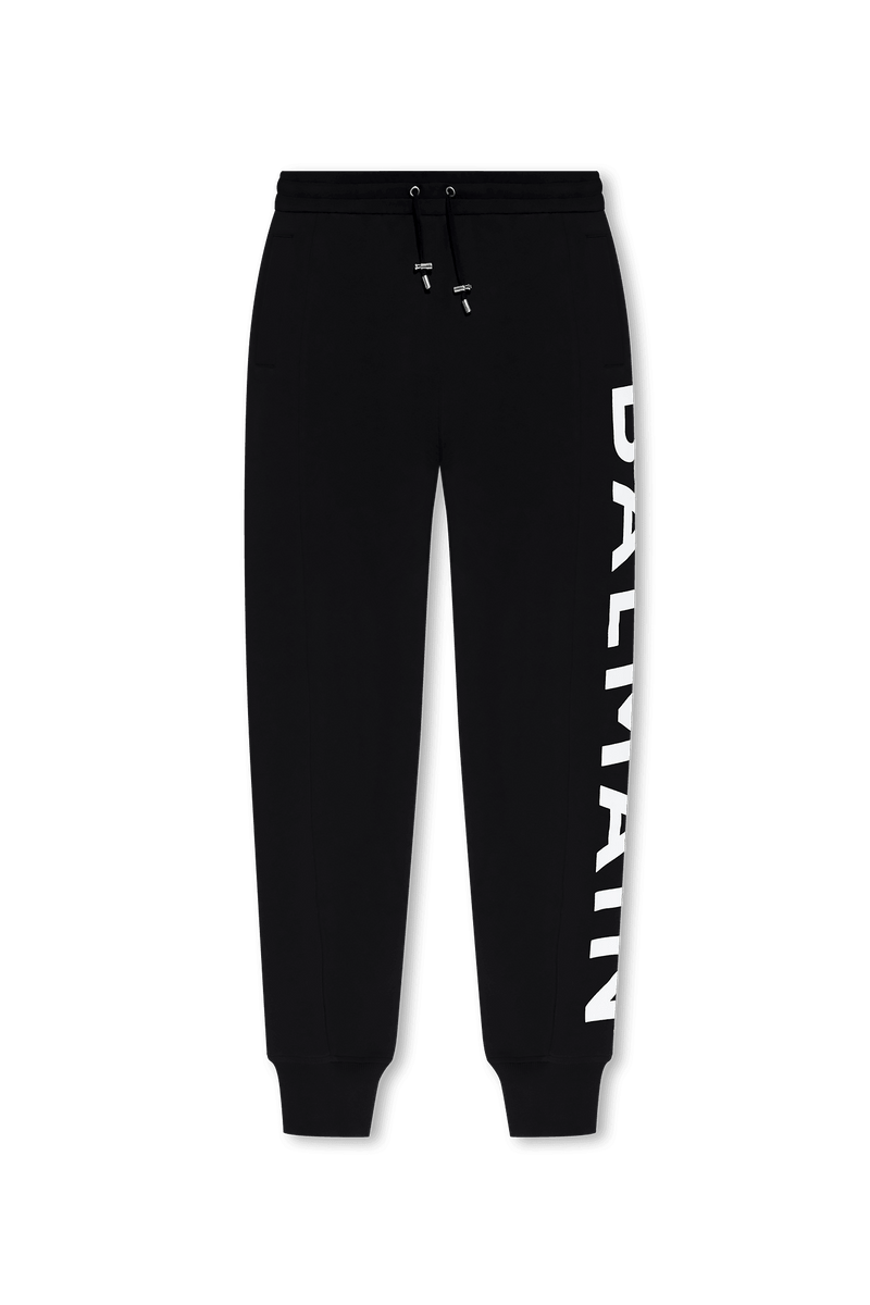 Balmain Black Sweatpants With Logo - Men - Piano Luigi