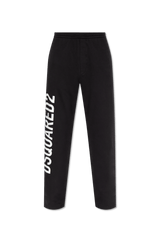 Dsquared2 Black Sweatpants With Logo - Men - Piano Luigi