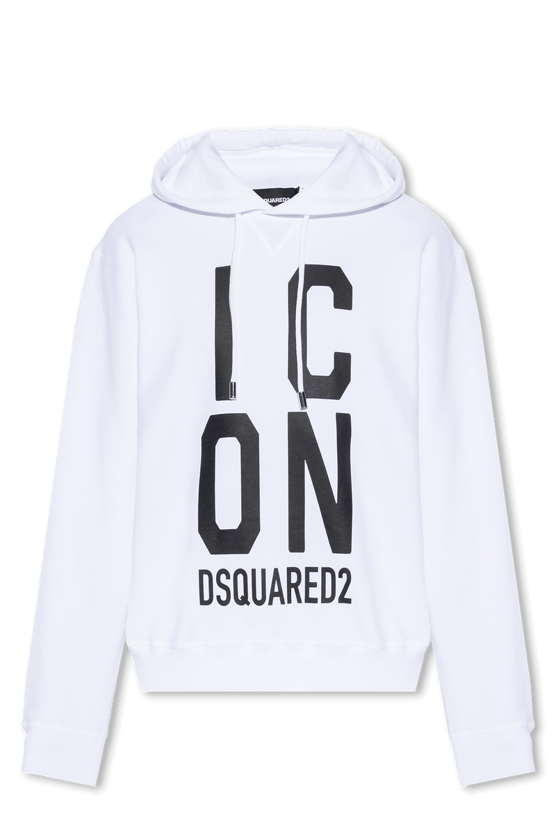 Dsquared2 White Printed Hoodie - Men - Piano Luigi